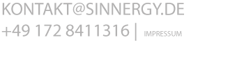 Kontakt@sinnergy.de +49 172 8411316